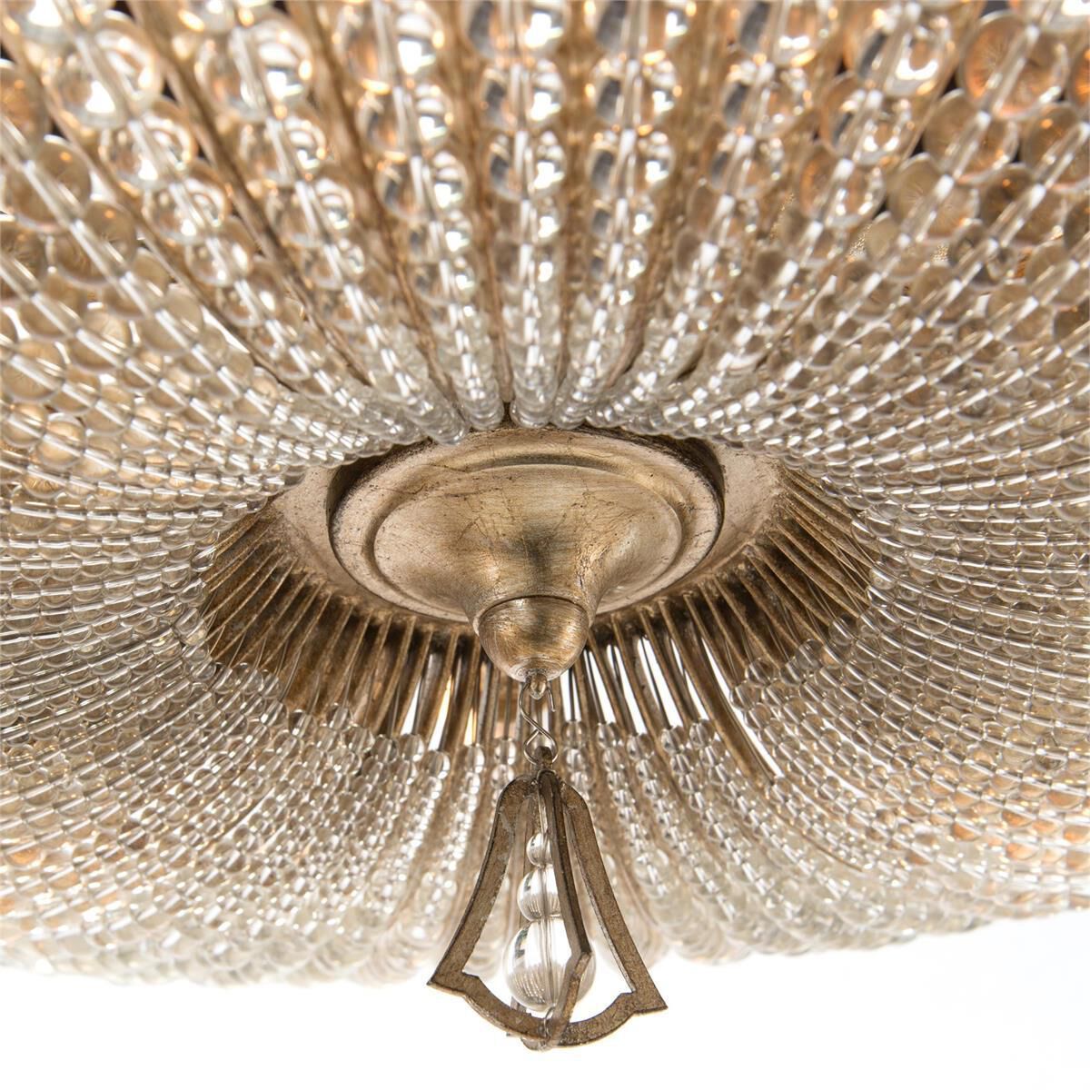 Leah 6 Light 25 inch Antique Silver Semi Flush Mount Ceiling Light