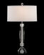 Hexagonal 33 inch 150 watt Crystal and Polished Nickel Table Lamp Portable Light