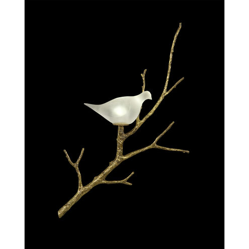 Leah White and Brass Wall Sconce Wall Light