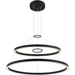 O'hara LED 31.88 inch Matte Black Chandelier Ceiling Light