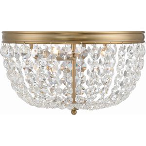 Nola 3 Light 14.25 inch Vibrant Gold Flush Ceiling Light