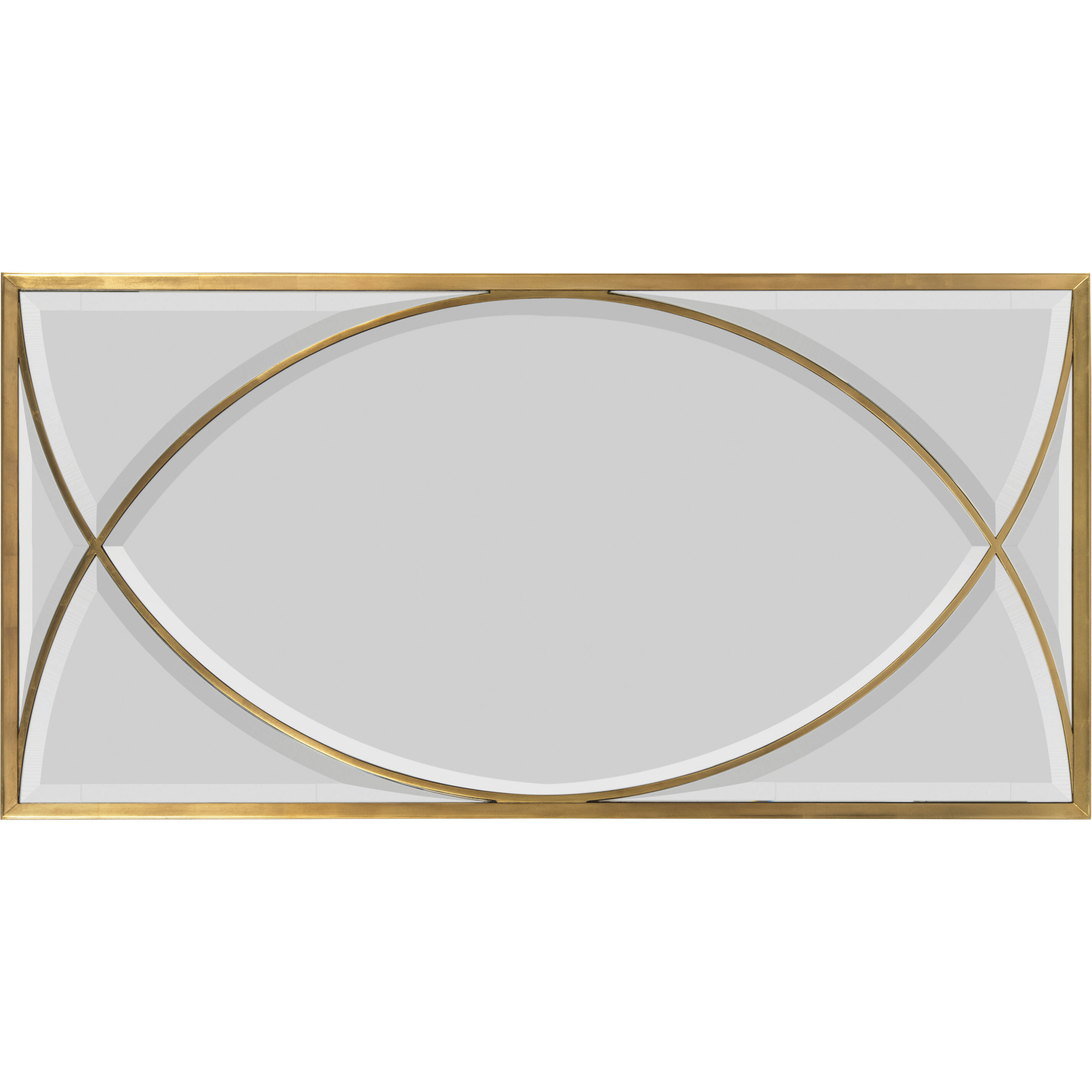 Euclid's 68 X 34 inch Gold Wall Mirror