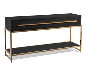 Midnight 67 inch Linia Black Console Table