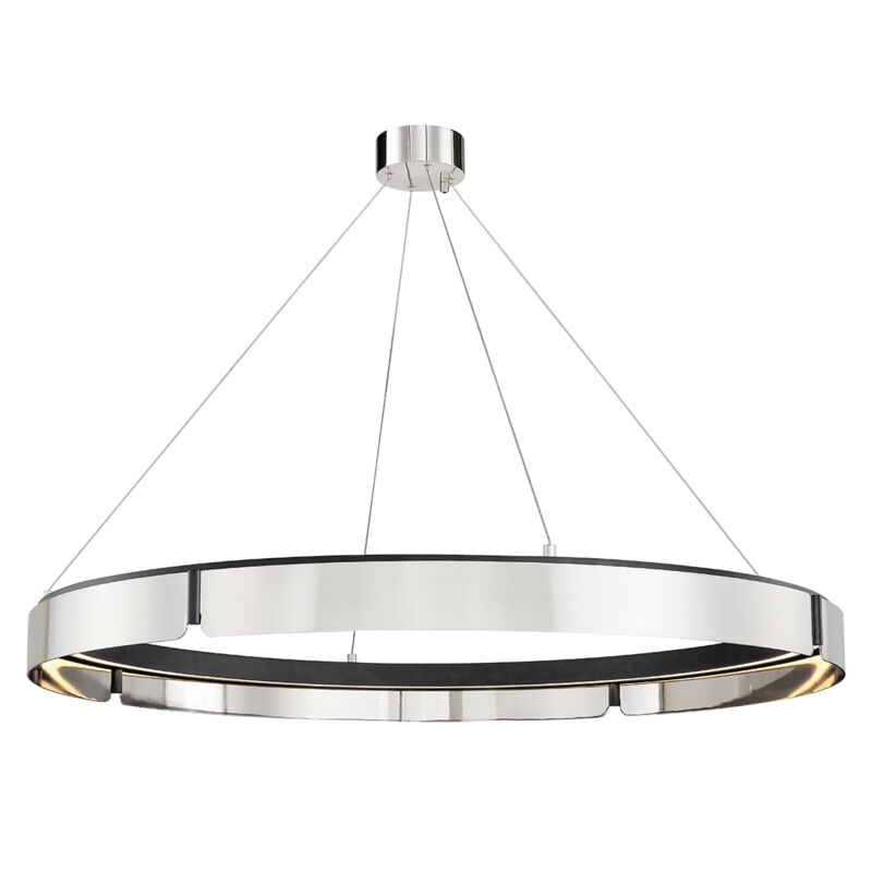Tribeca LED 48.75 inch Burnished Nickel and Black Chandelier Ceiling Light