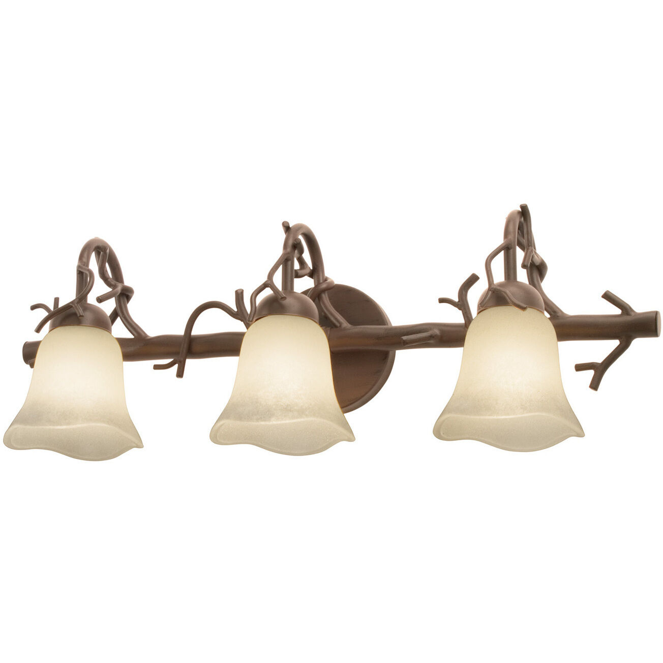 Vine 3 Light 27 inch Bark Bath Light Wall Light in Small Piastra (1255)