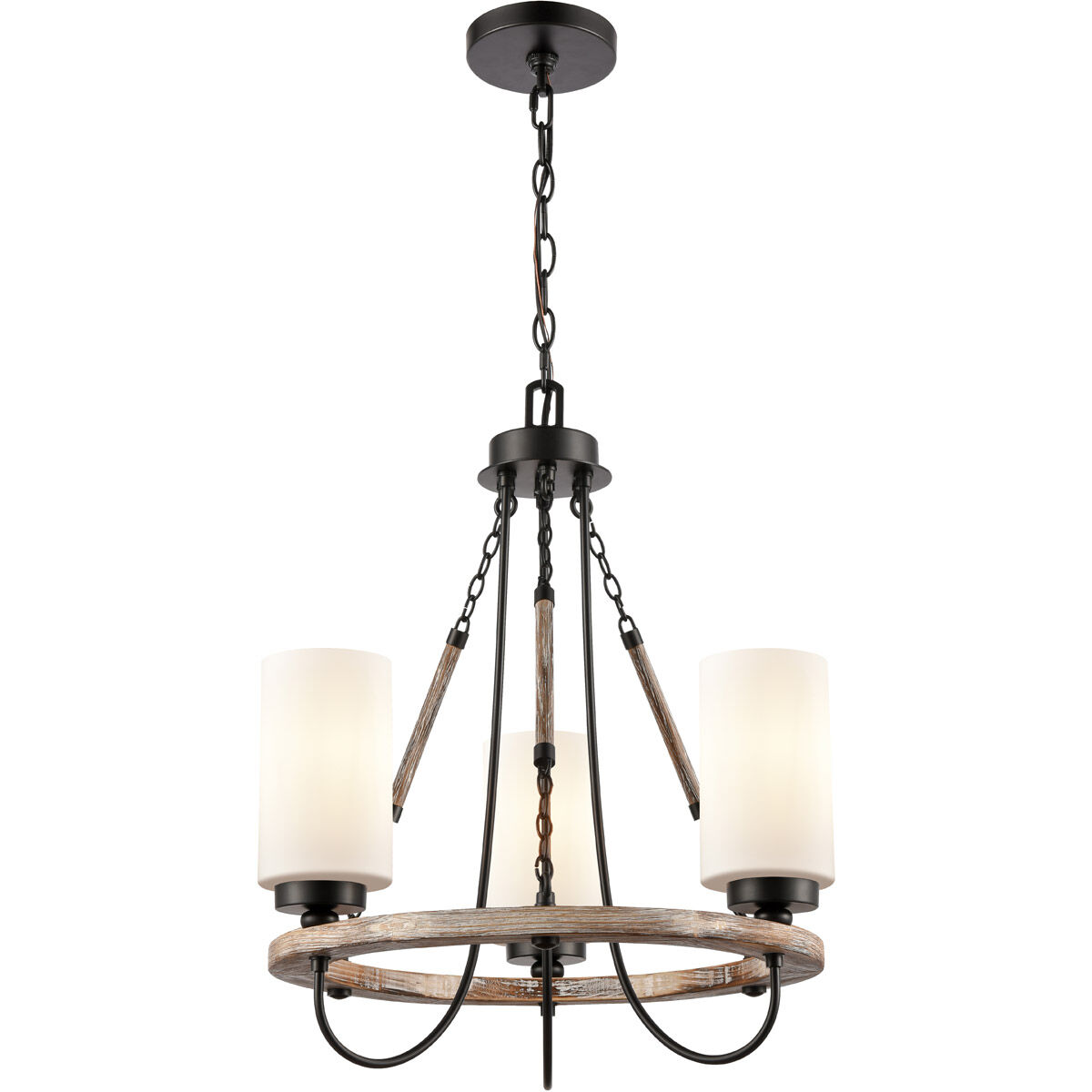 Paladin 3 Light 19.13 inch Matte Black Mini Chandelier Ceiling Light