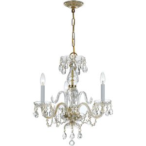 Traditional Crystal 3 Light 16.00 inch Mini Chandelier