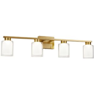 Saville LED 33 inch Brass Bathroom Vanity Wall Light