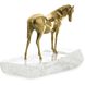 Brass Horse 13 X 10 inch Sculpture, on Selenite