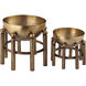 Piston Aged Brass Indoor Planter