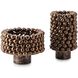 Tsumi 10.5 inch Vase and Bowl Set in Bronze, Set of 2