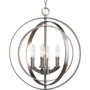 Equinox 4 Light 16 inch Burnished Silver Foyer Pendant Ceiling Light