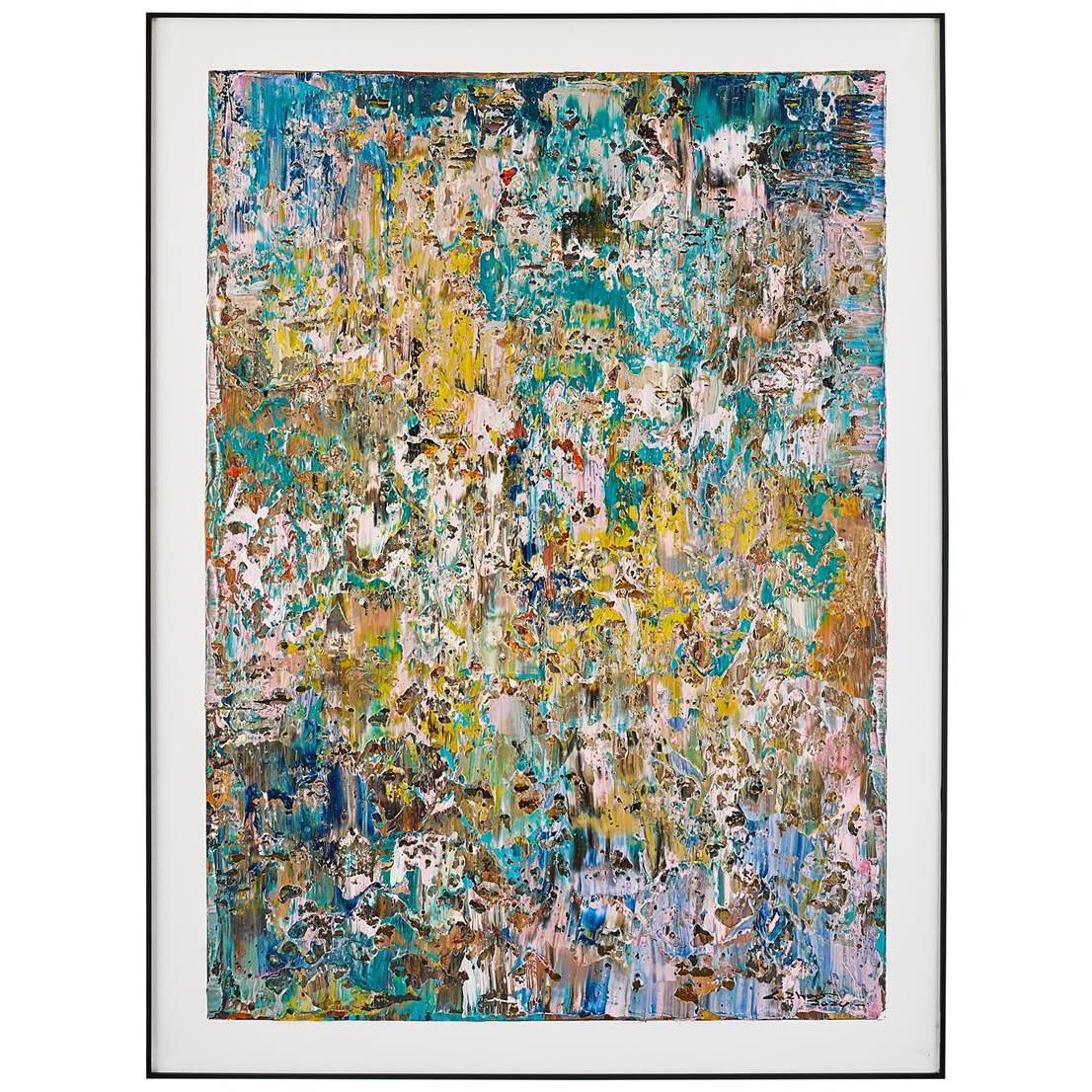 LM Zhou's Drenched in Color 63.5 X 47.5 inch Oils and Original Art