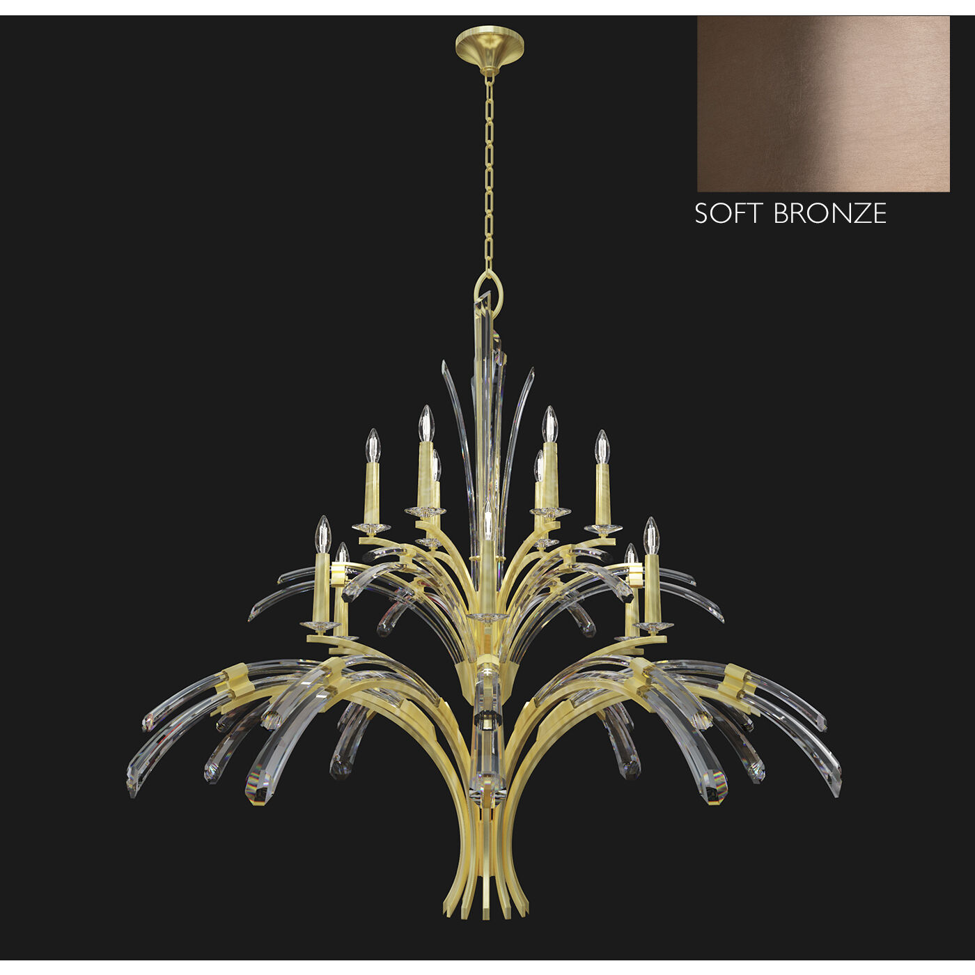Trevi 12 Light 56 inch Bronze Chandelier Ceiling Light