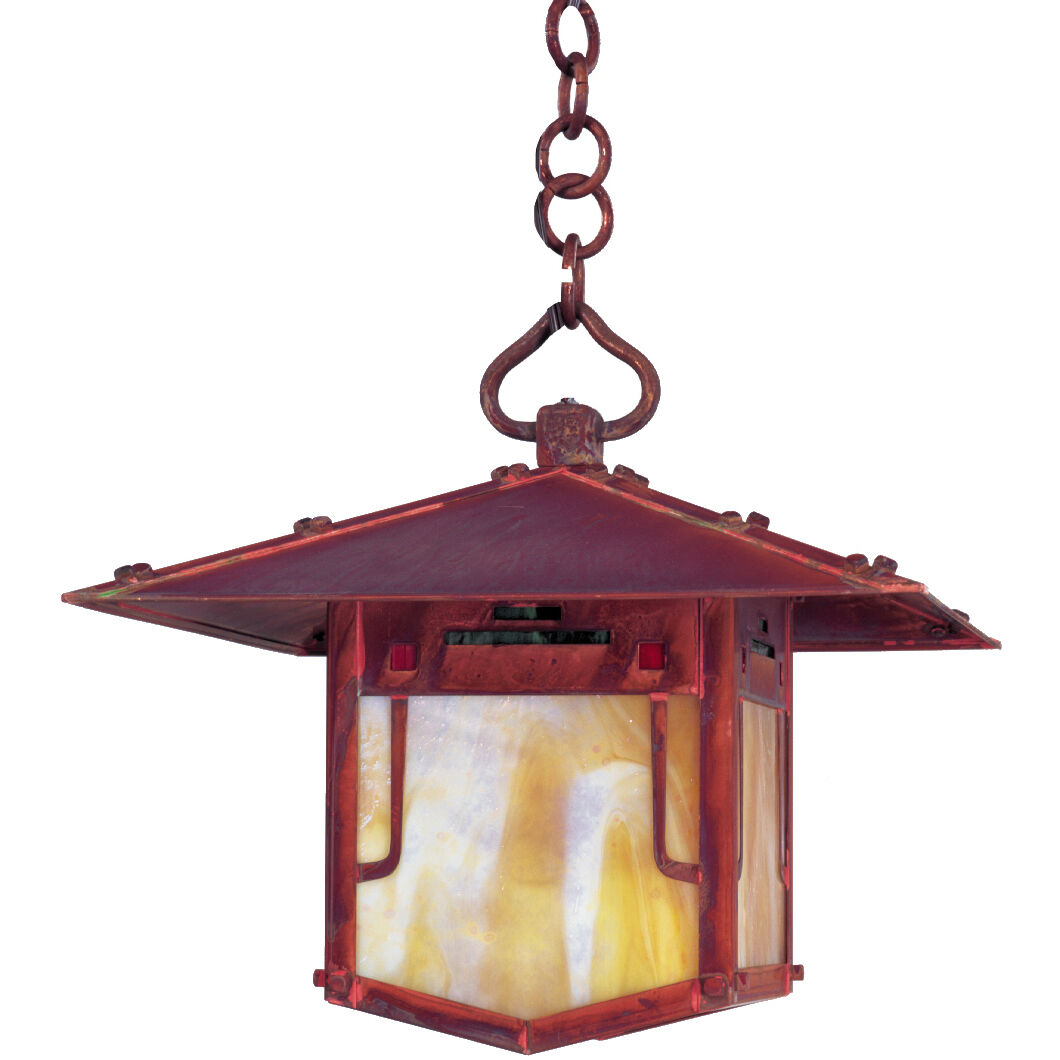 Pagoda 1 Light 12.00 inch Outdoor Pendant/Chandelier