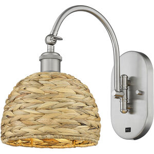 Woven Rattan 1 Light 8.00 inch Wall Sconce