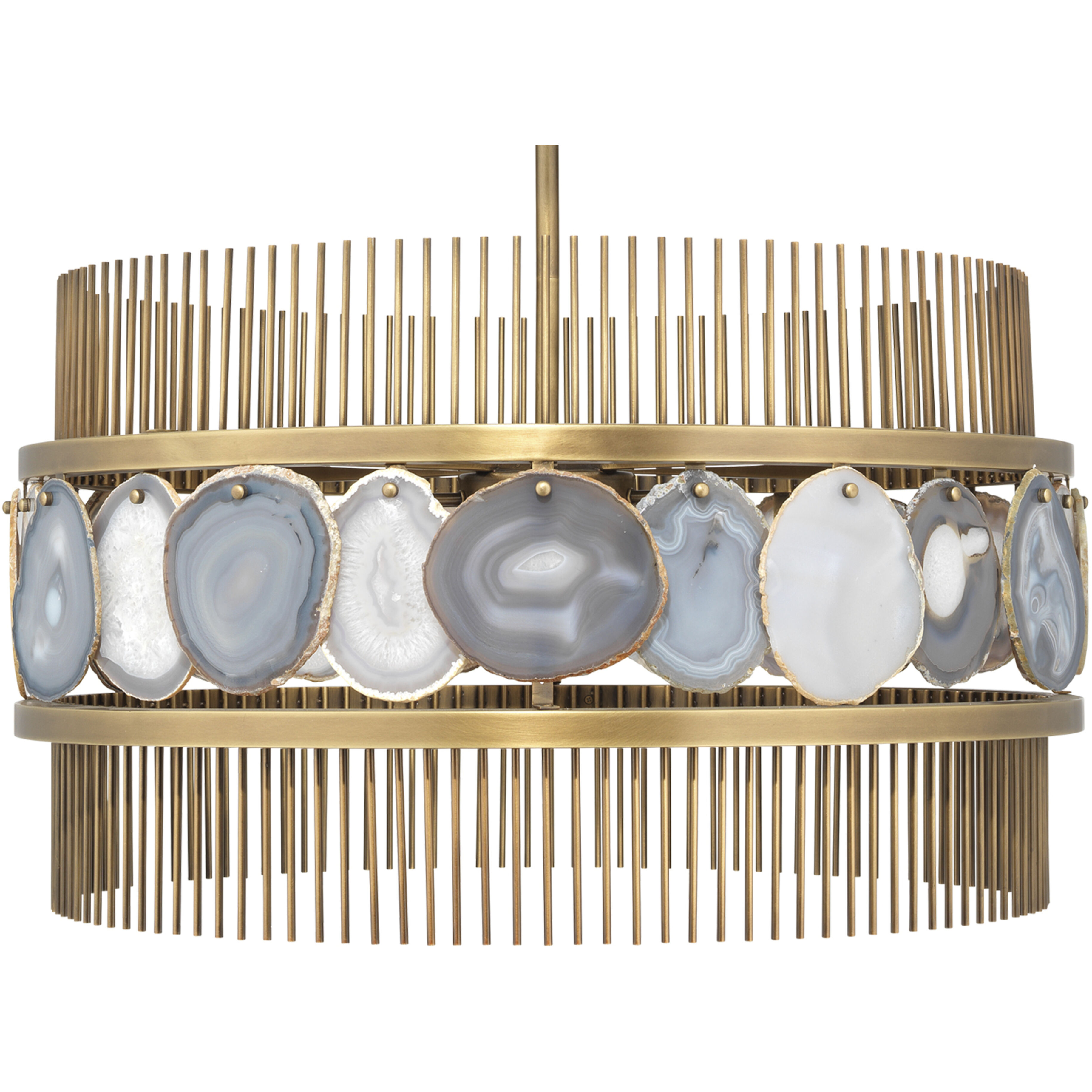 Upsala 8 Light 32 inch Pale Lavender Agate & Antique Brass Chandelier Ceiling Light