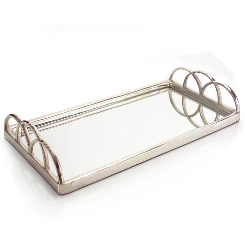 Mirrored Silver Tray