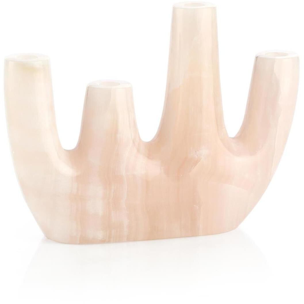 Pronged Stone 10 X 7 inch Candleholder, Small