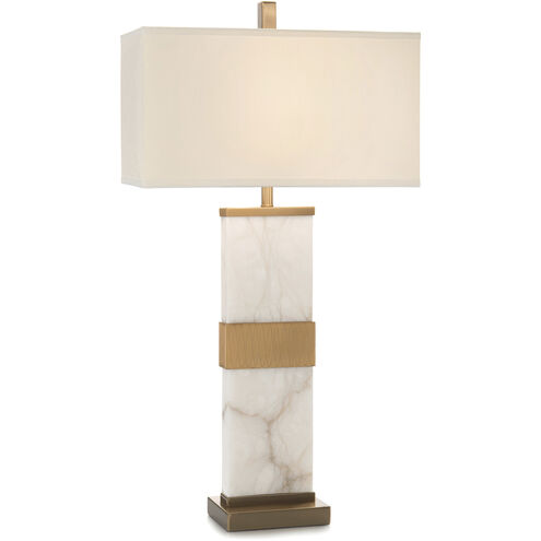 Leah 34.5 inch 150.00 watt Alabaster Table Lamp Portable Light