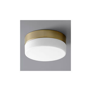 Zuri LED 7 inch Aged Brass Flush Mount Ceiling Light
