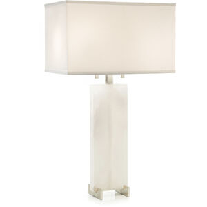 Alabaster 30.75 inch Alabaster Table Lamp Portable Light