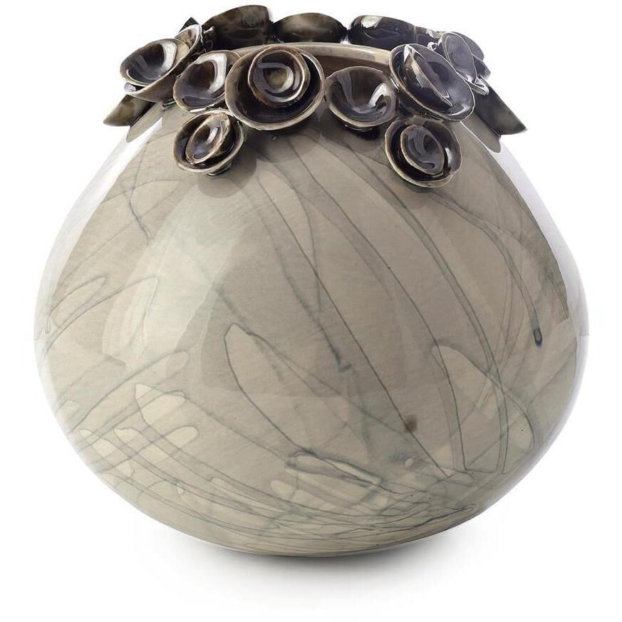 Porcelain Blooms 9 X 8.5 inch Vase, Small