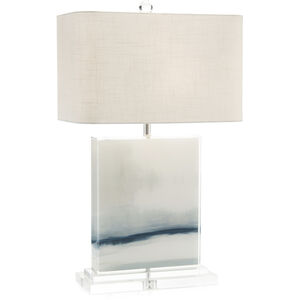 Enigma 30 inch 150.00 watt Off White and Blue Table Lamp Portable Light