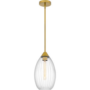 Quoizel Marza 1 Light 8.5 inch Brushed Gold Mini Pendant Ceiling Light, Small QPP6756BRG - Open Box