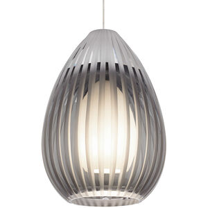 Ava 1 Light 5 inch Chrome Pendant Ceiling Light in Smoke, Monopoint