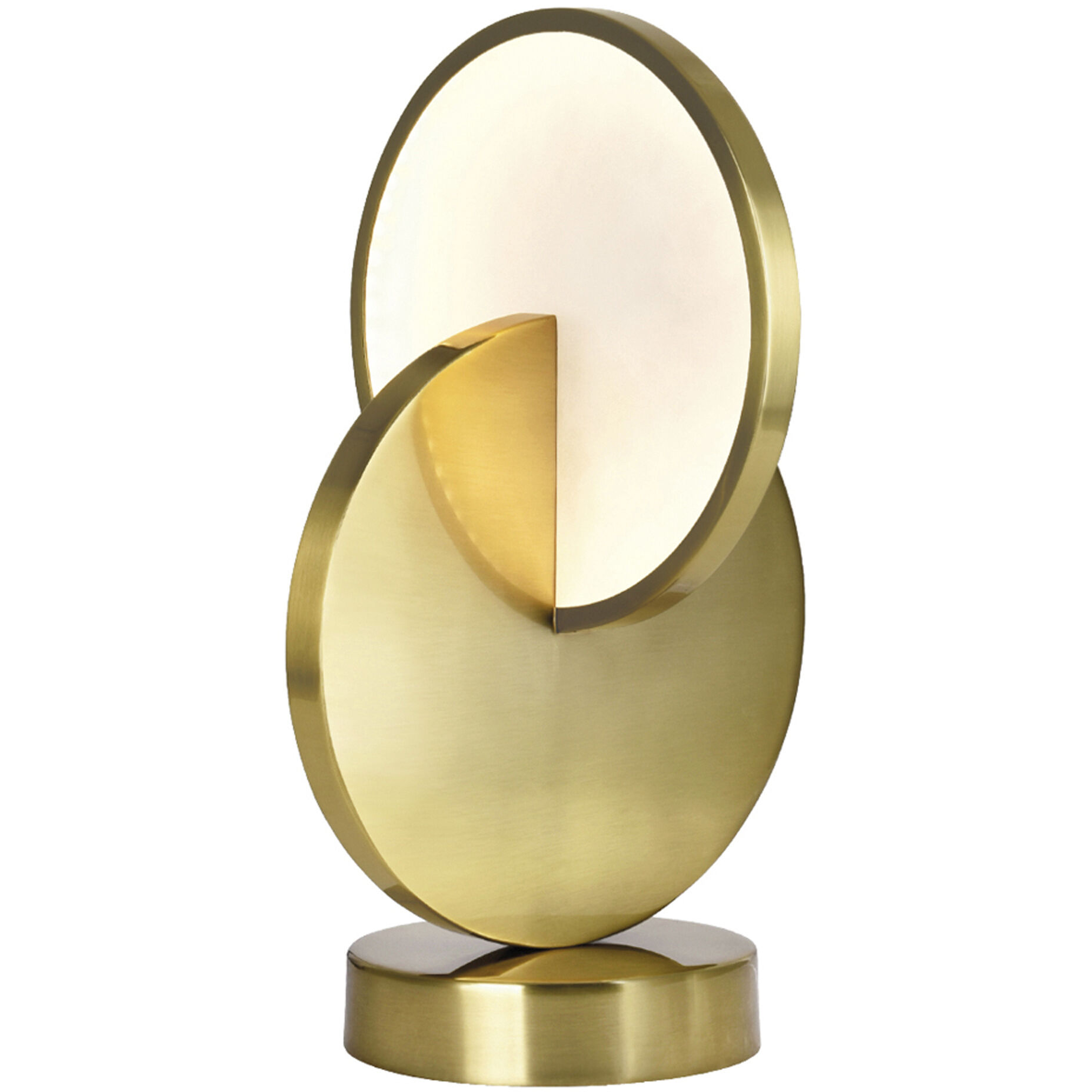 Tranche 16 inch 8.00 watt Brushed Brass Table Lamp Portable Light