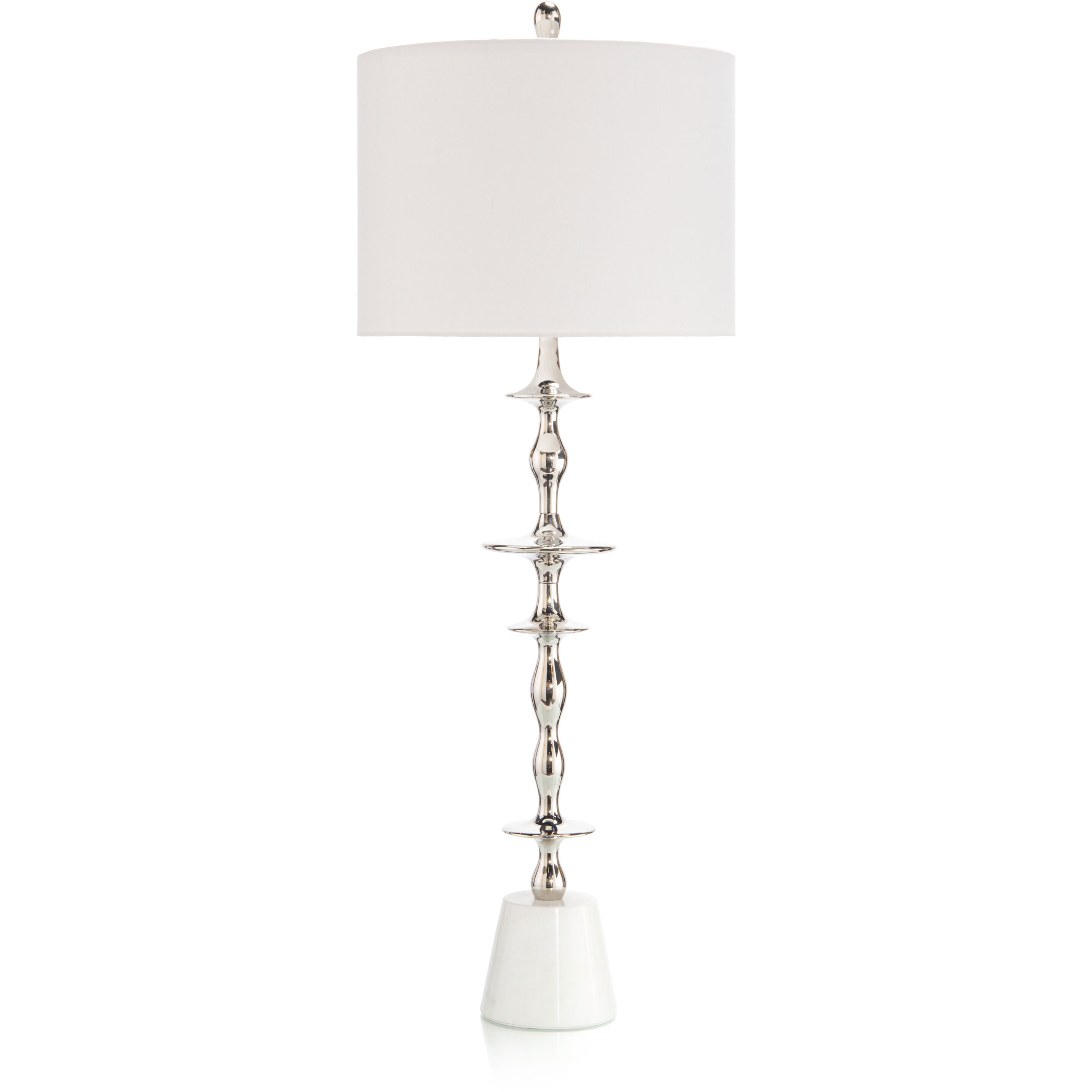Leah Polished Nickel Buffet Lamp Portable Light