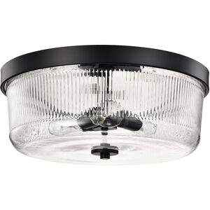 Grayson 17.25 inch Matte Black Flush Mount Ceiling Light