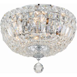 Roslyn 4 Light 12 inch Polished Chrome Flush Ceiling Light
