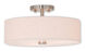 Meridian 3 Light 15 inch Brushed Nickel Semi-Flush Mount Ceiling Light