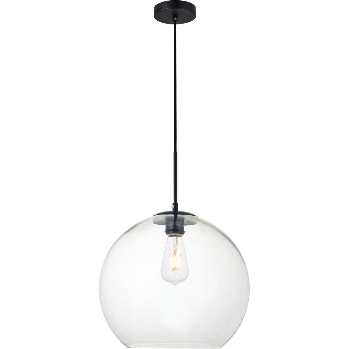 Baxter 1 Light 13.8 inch Black Pendant Ceiling Light