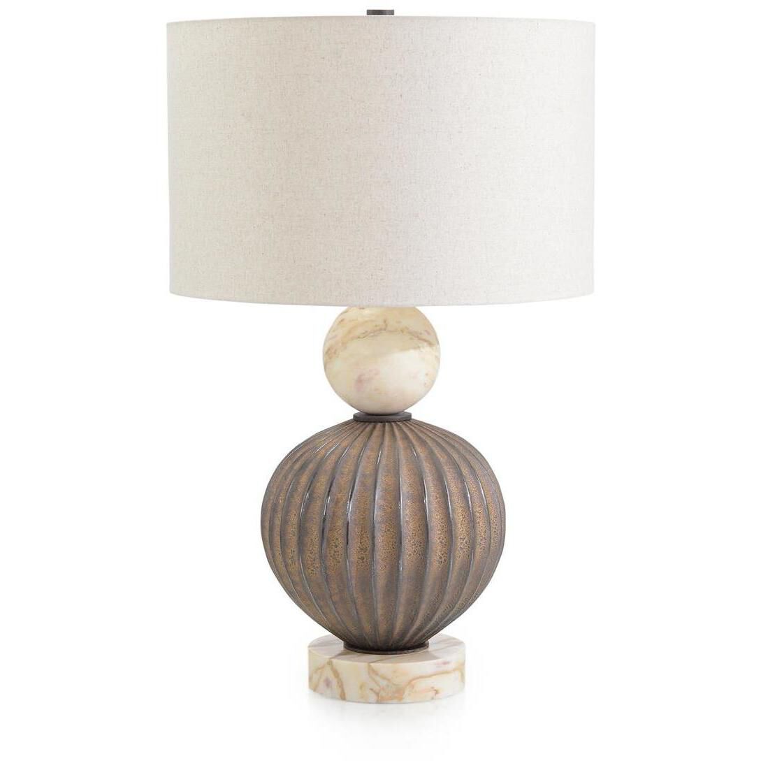 Cassius 34 inch 150.00 watt Antique Brass Table Lamp Portable Light