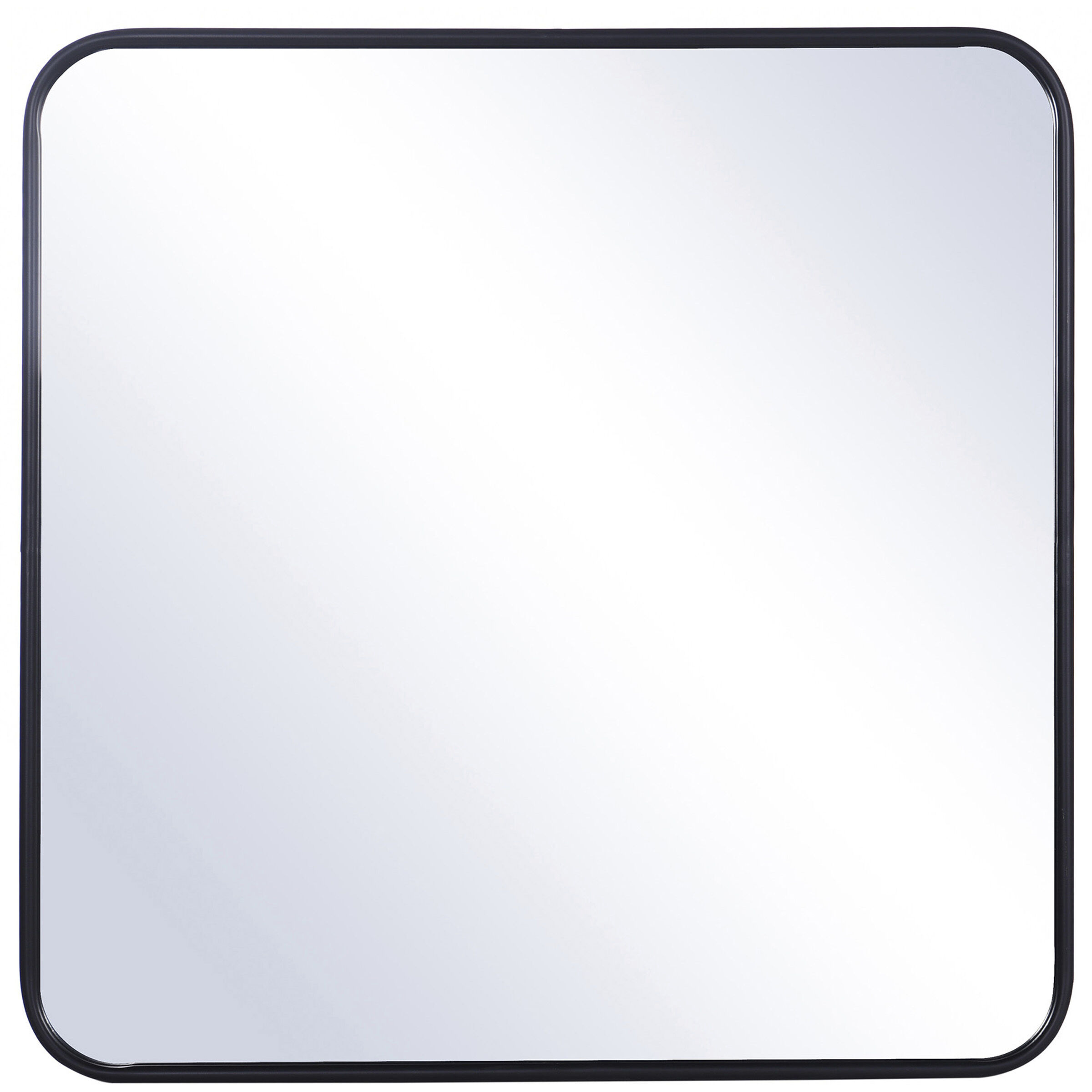 Gemma 32 X 32 inch Glossy Black Metal Finish Wall Mirror