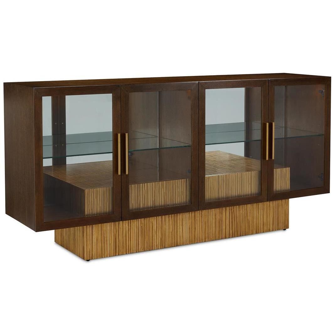 Suffolk 80 X 20 inch Lighted Credenza, Four-Door