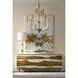 Acrylic Acrylic And Brass Chandelier Ceiling Light