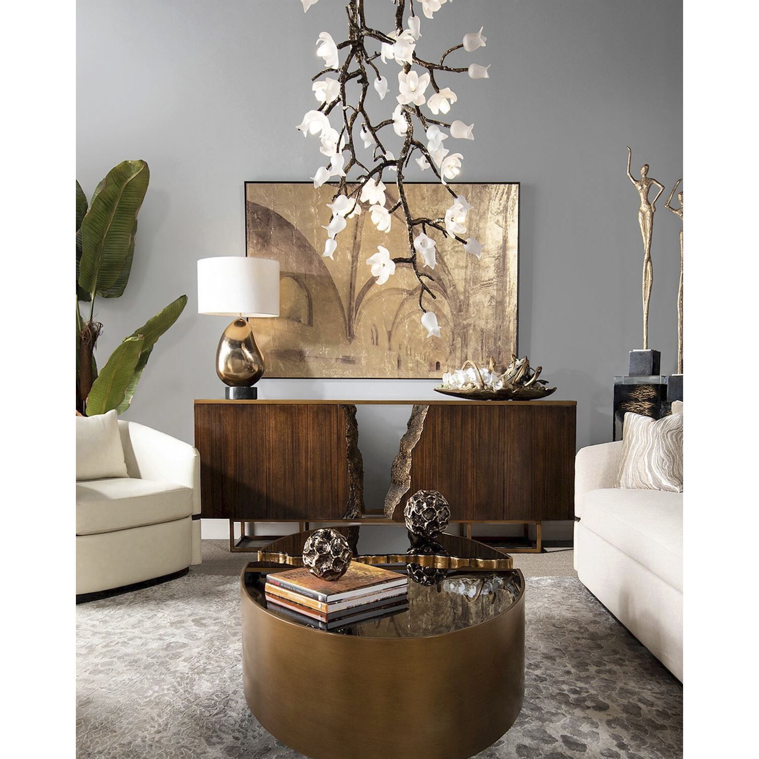 Churippu 21 Light Bronze Chandelier Ceiling Light