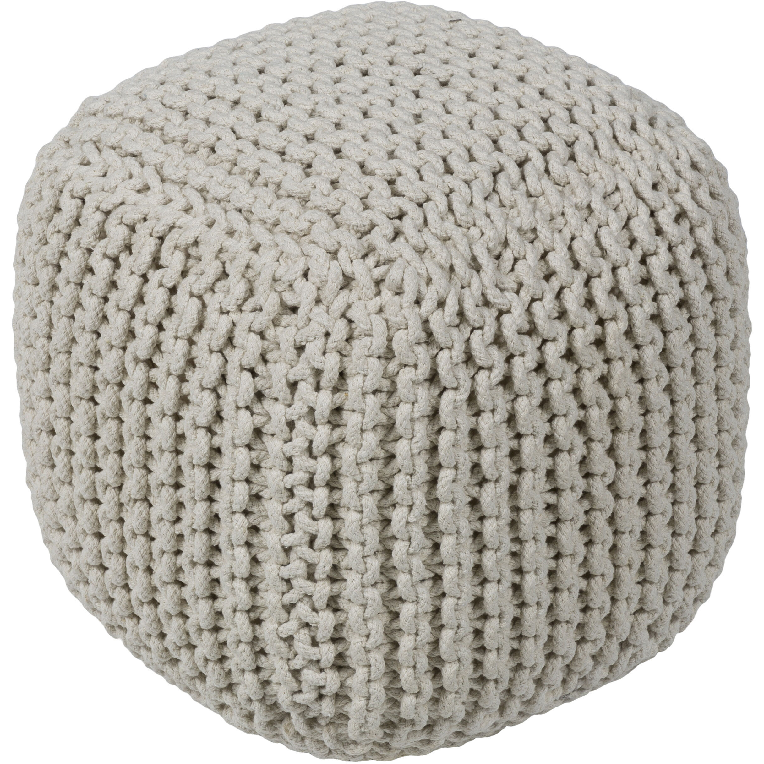 Braga 16 inch Cream Pouf, Cube