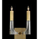 Acrylic 2 Light Acrylic And Brass Wall Sconce Wall Light