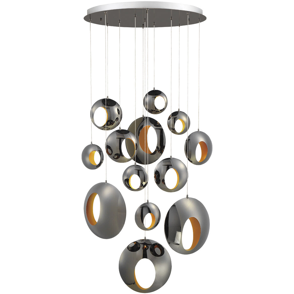 Arlington LED 39.5 inch Black Chandelier Ceiling Light