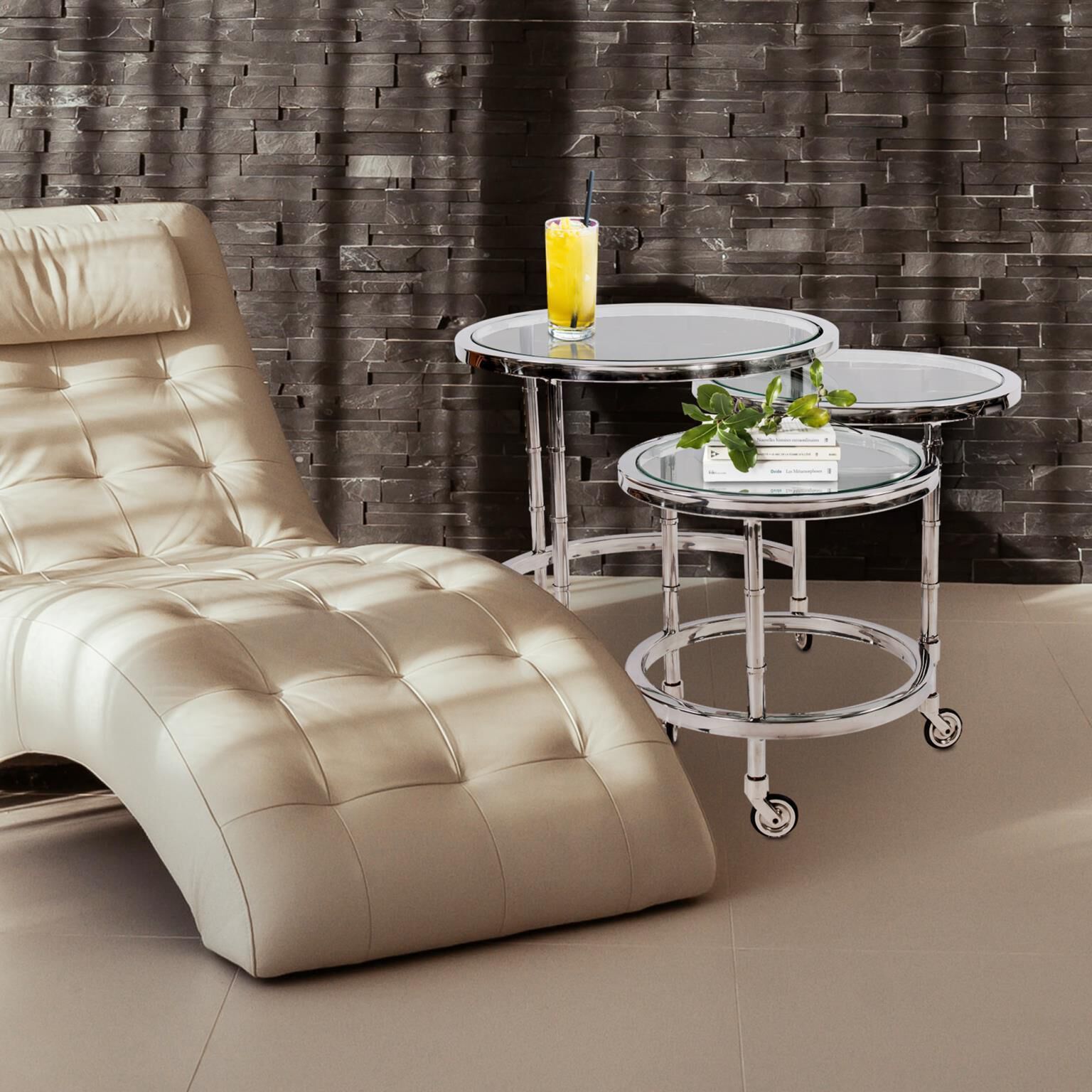 Carter Silver Bar Cart