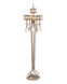 Marquis 74 inch 60 watt Antique Silver and Clear Floor Lamp Portable Light