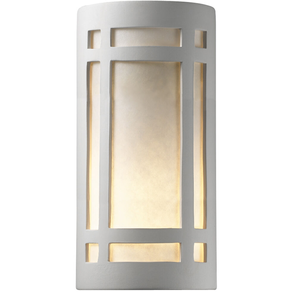 Ambiance LED 11 inch Celadon Green Crackle Wall Sconce Wall Light in 2000 Lm LED, Really Big