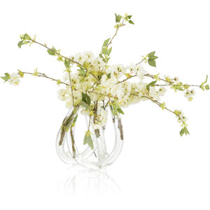 Floating Green and White Decorative Flowers