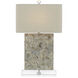 Leah Creamy White and Sultry Grey Table Lamp Portable Light