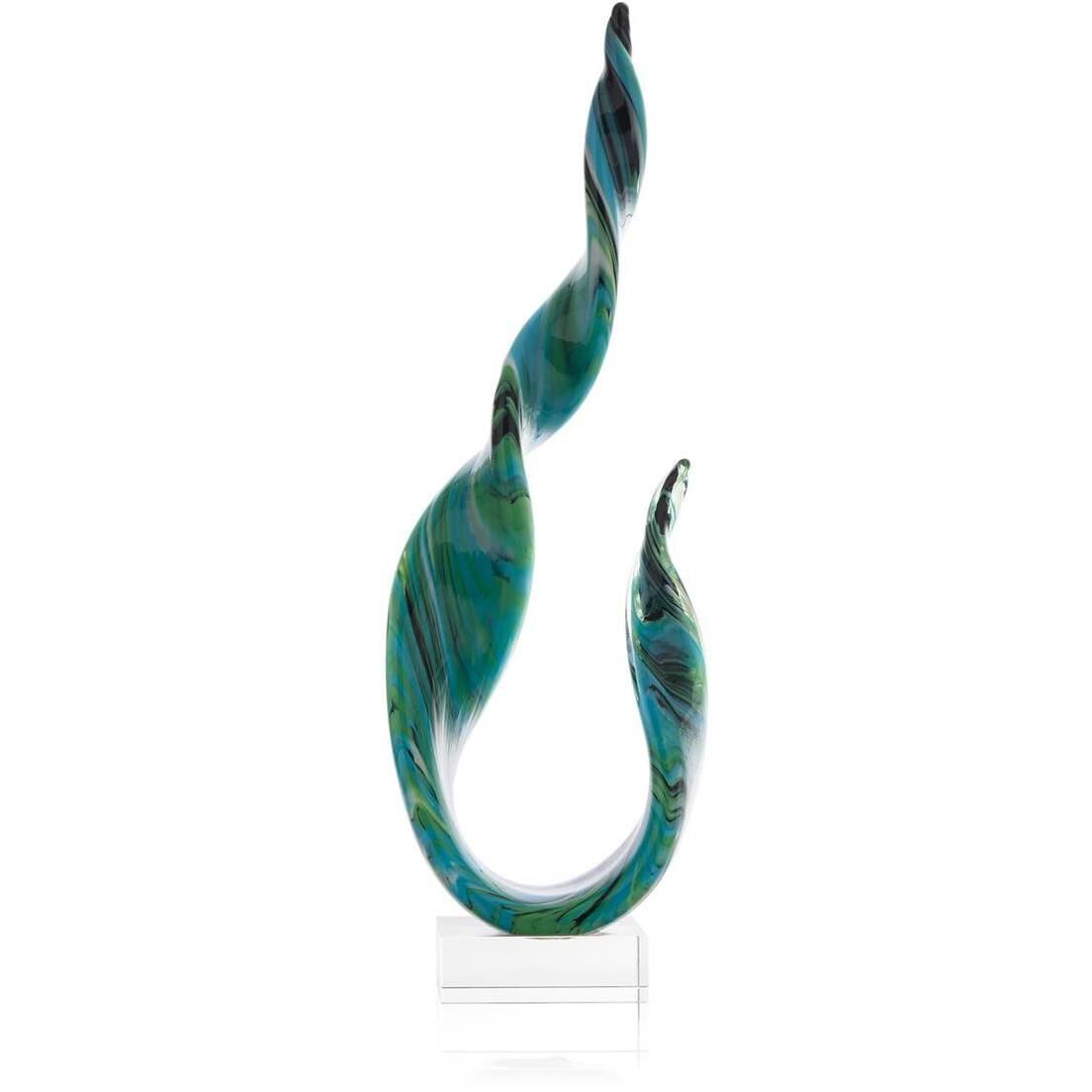 Twisting Tide 25 X 5 inch Sculpture, on Crystal